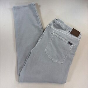 Faherty Stretch Terry Pants Men 40x30 Iron Gray Slim Straight Travel Work Casual